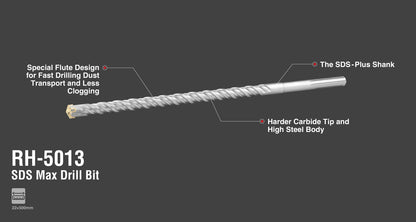 [RH-5013] Punta SDS Max 22x500 mm