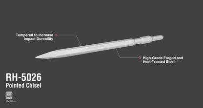 [RH-5026] Cuneo a punta esagonale 17x400mm