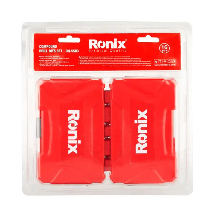 [RH-5583] Set di Punte da Trapano Composito 16pcs HSS
