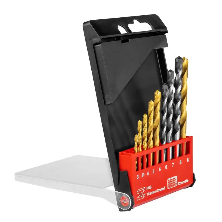 [RH-5585] Set di punte da trapano Hss e cemento (9pz)