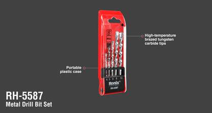 [RH-5587] Set di Punte per Muratura 5pcs punta in carburo di tungsteno