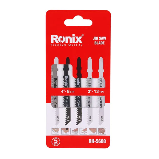 [RH-5608] Set di lame per seghetto alternativo (5 pz) T-SHANK MISTO