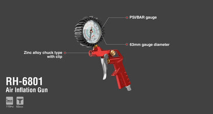 [RH-6801] Pistola per gonfiaggio ad aria 115psi