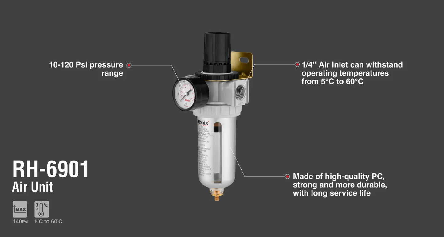 [RH-6901] Filtro dell'aria regolatore 145 Psi