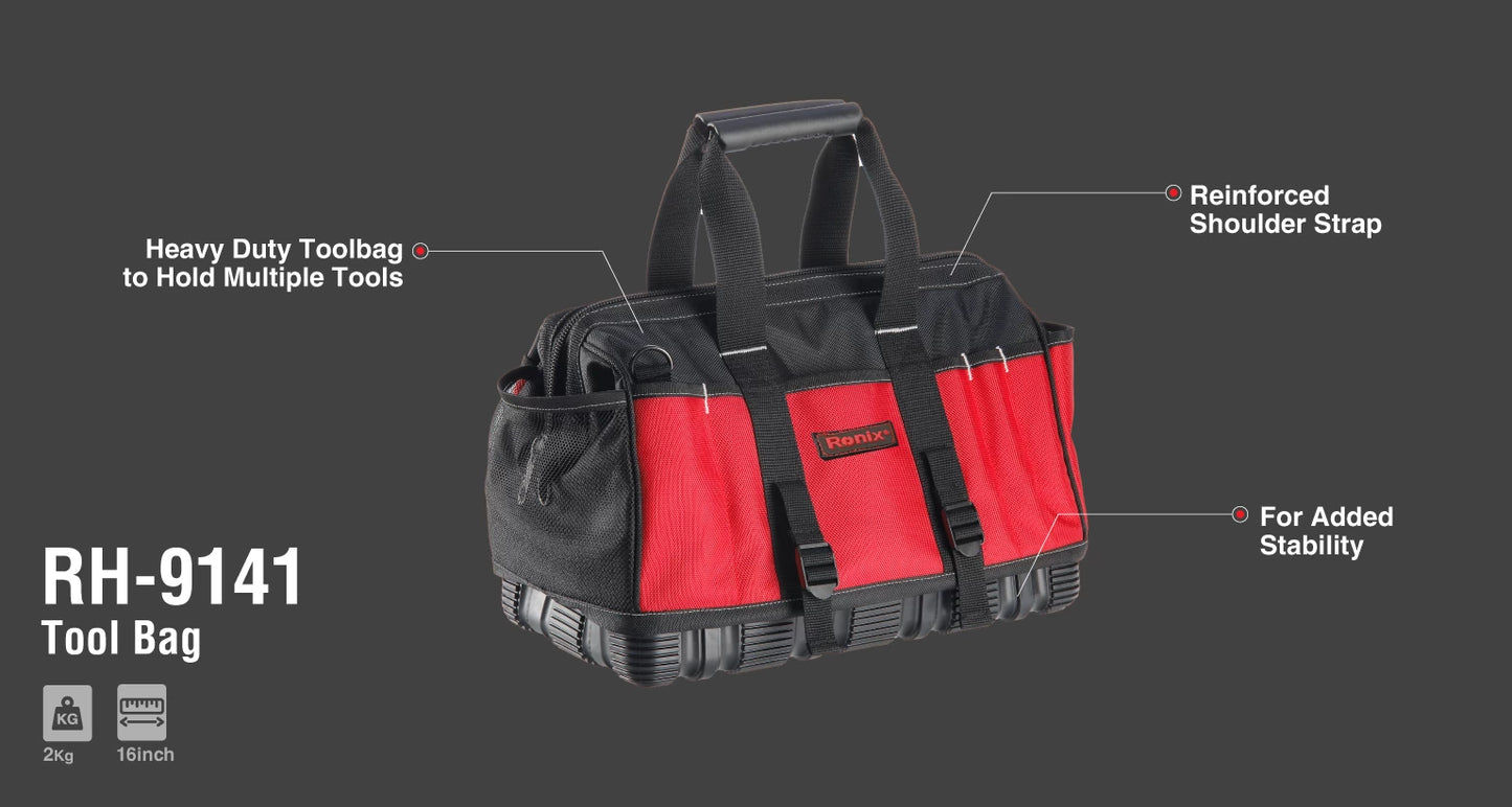 [RH-9141] Borsa per utensili con 14 scomparti da 16 pollici