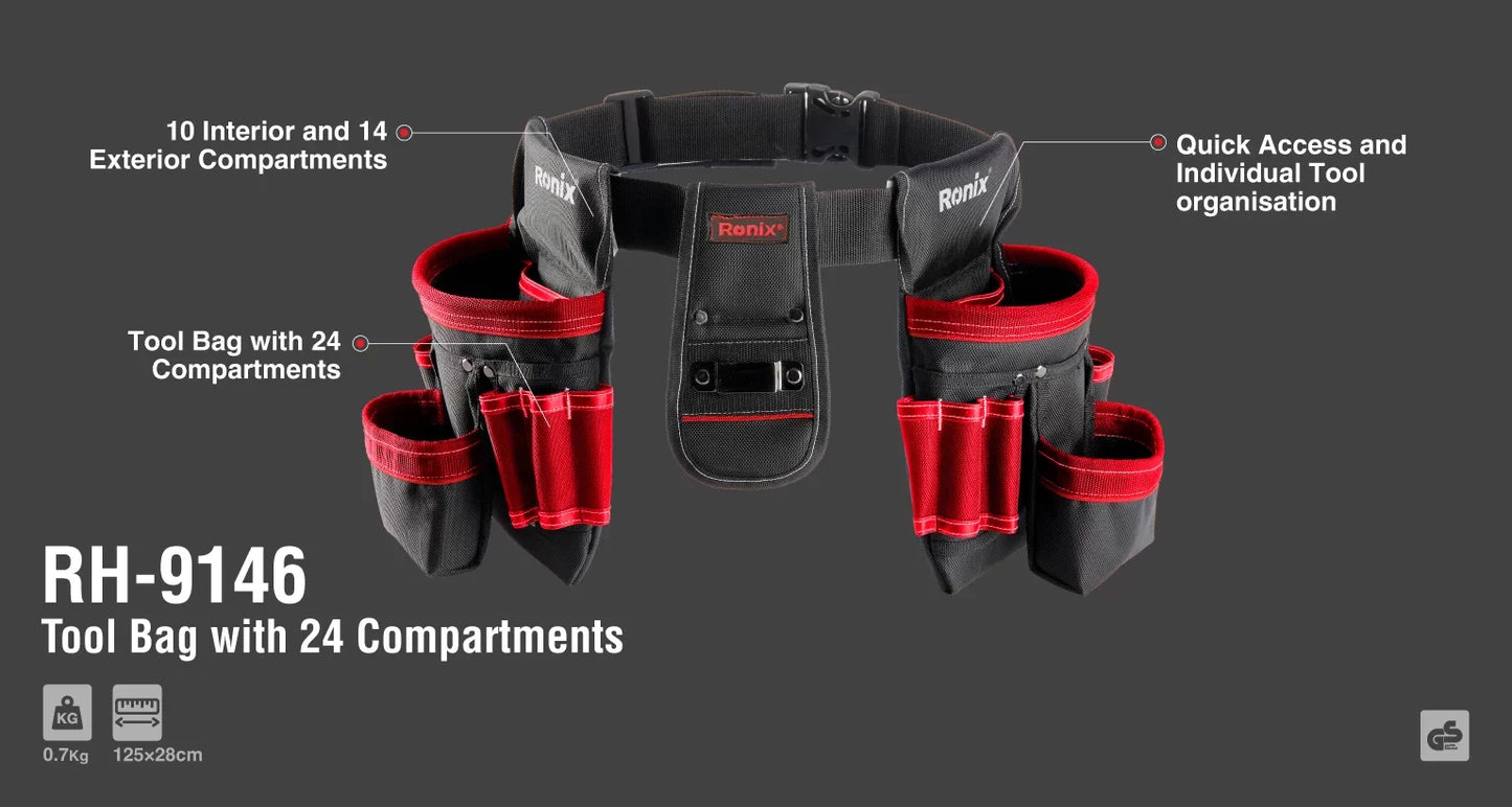 [RH-9146] Borsa per utensili con 24 scomparti