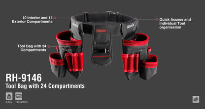 [RH-9146] Borsa per utensili con 24 scomparti