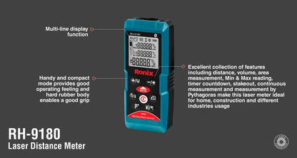 [RH-9180] Misuratore di distanza laser con Bluetooth 80M