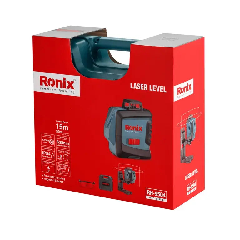 [RH-9504] Livello Laser a Linea Incrociata 50M - Fascio Rosso 115x77x120mm