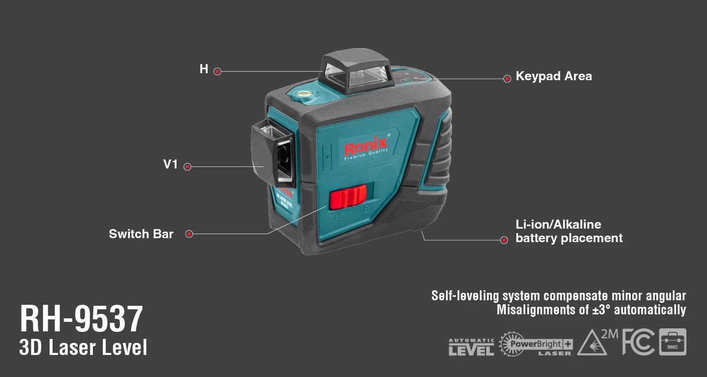[RH-9537] Livello Laser 132*85*127mm³