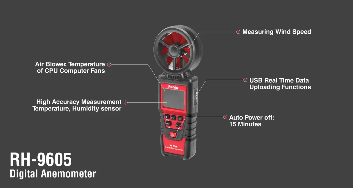 [RH-9605] Anemometro Digitale
