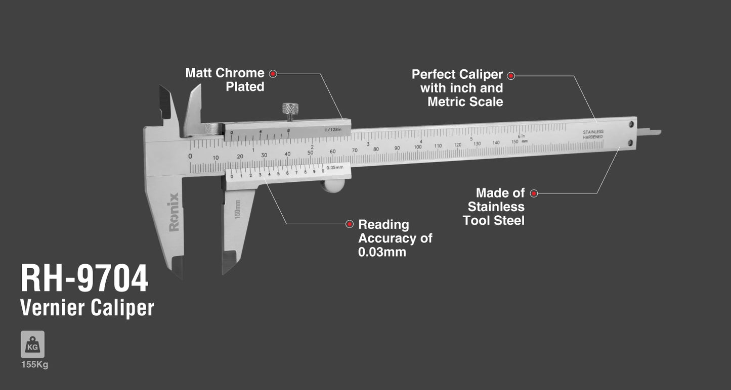 [RH-9704] Calibro Vernier 150mm