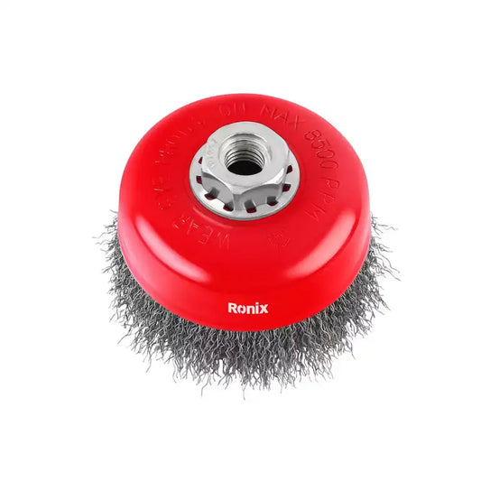 [RH-9941] Spazzola a Coppa con Filo Crimpato 100mm