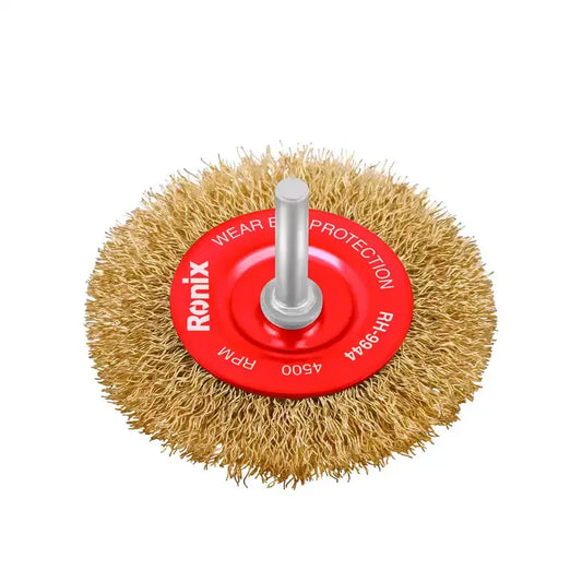 [RH-9944] Spazzola a Ruota Montata su Albero Crimpata 75mm