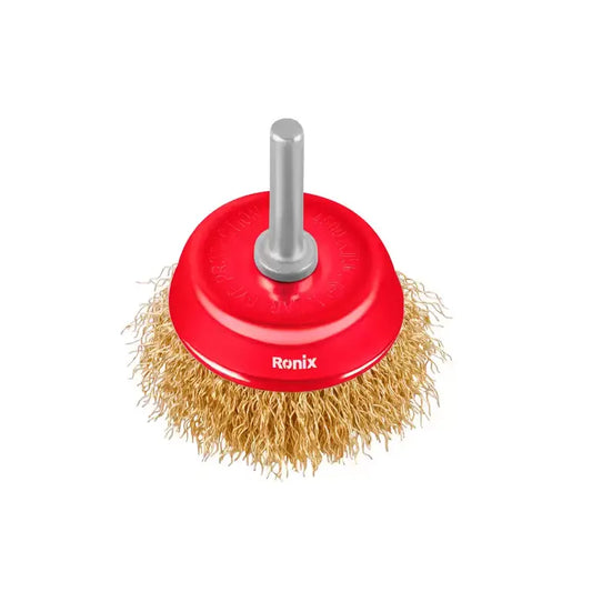 [RH-9946] Spazzola a Coppa Montata su Albero Crimpata 50mm