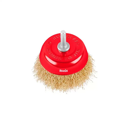 [RH-9947] Spazzola a Coppa Montata su Albero Crimpata 75mm