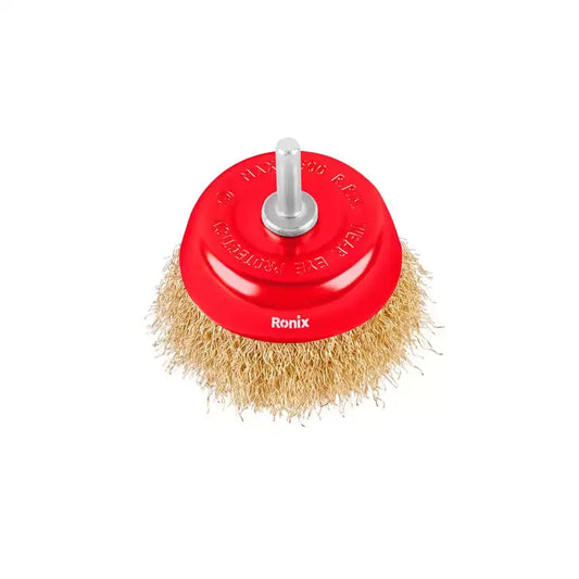 [RH-9947] Spazzola a Coppa Montata su Albero Crimpata 75mm