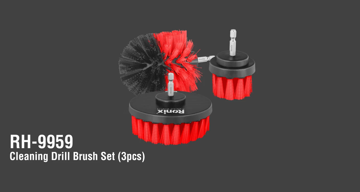 [RH-9959] Set di Spazzole per Trapano per Pulizia 3pcs
