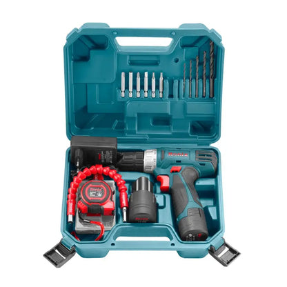 [RS-8012] Set di Avvitatori a Percussione Cordless 12V - 19 pezzi - 10mm - 21N.m