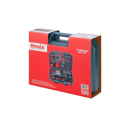 [RS-8018] Set di avvitatori a batteria 18V - 53 pezzi con attrezzi manuali - 10mm - 30N.m