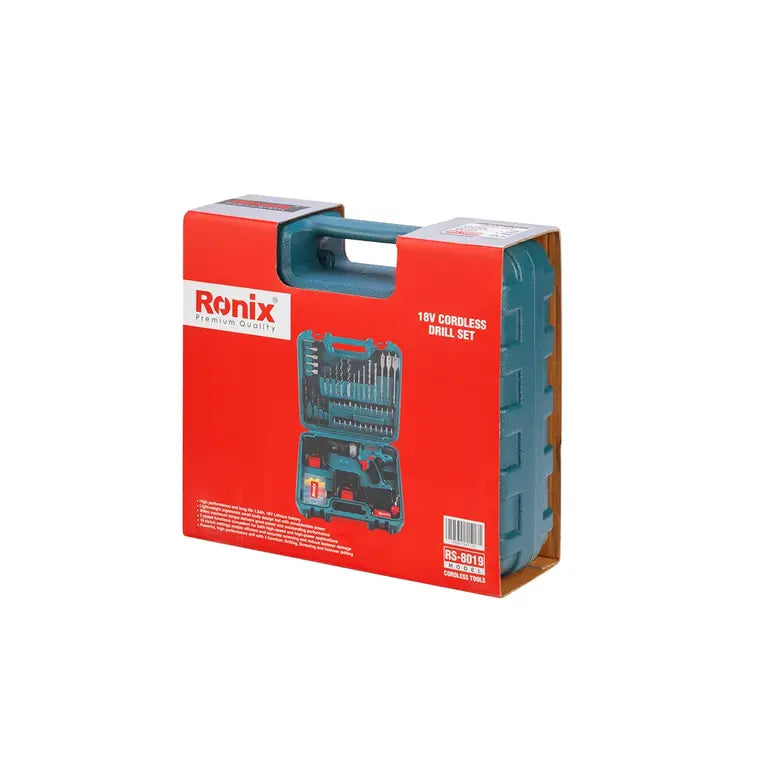 [RS-8019] Set di avvitatori a batteria 18V - 53 pz - 10mm - 30N.m