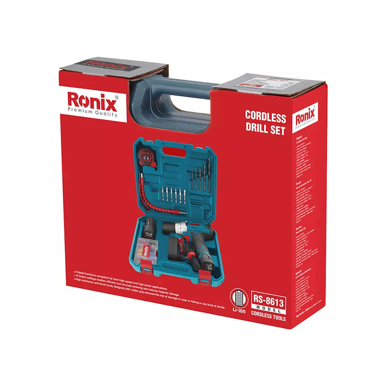[RS-8613] Set di Avvitatori a Percussione Cordless 12V - 19 pezzi