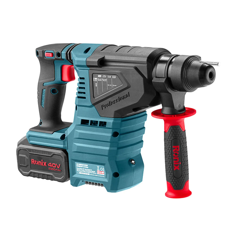 RONIX : 8910-40V Brushless Cordless Martello Perforatore Kit 2.4 J – 28 mm